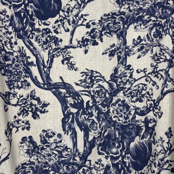 Soft Surroundings Blue Cream Chinoiserie Pattern Linen Jacket Women's Size S - Picture 14 of 17